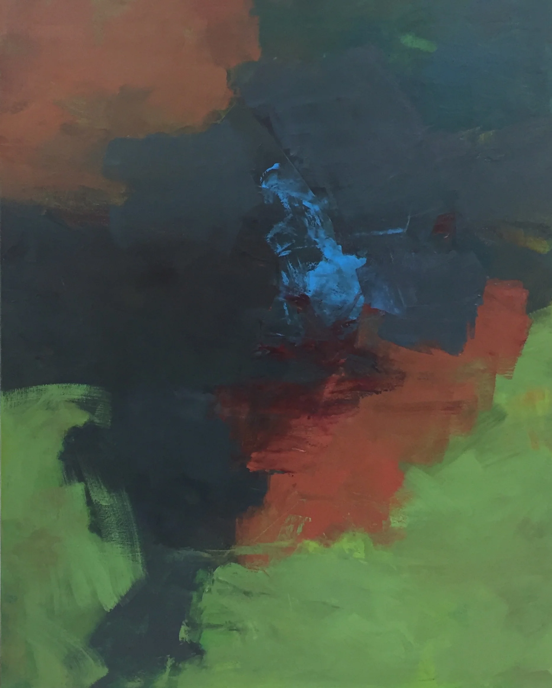 Bog Portrait, Oil on Canvas, 50 x 40 Inches, 1993. Private Collection.