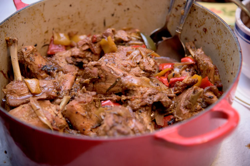 Rabbit Cacciatore and our first cookbook party