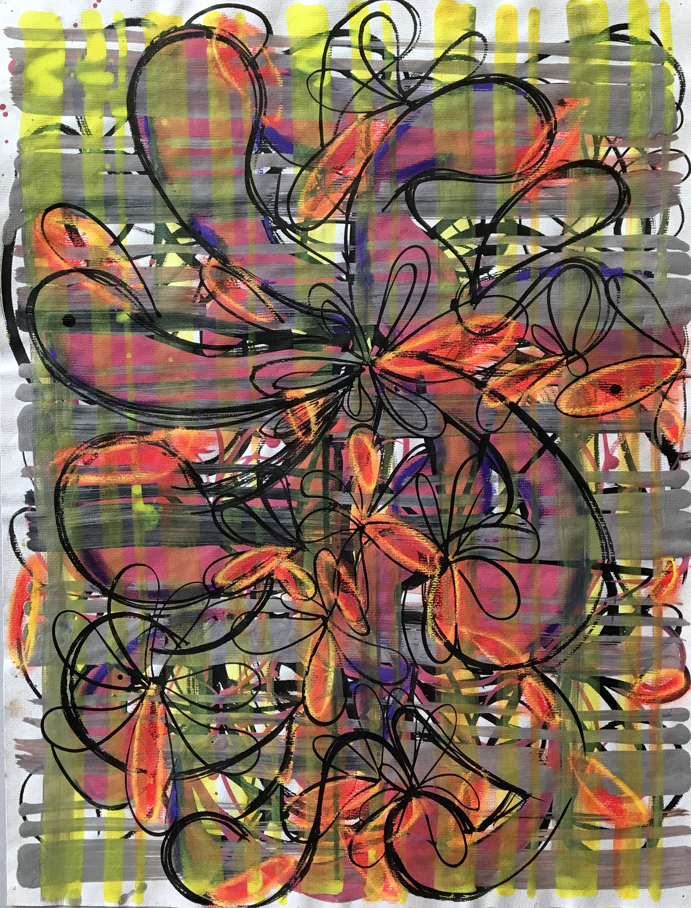  Ink, gouache and pastel  23” x 17 ½”  2011 