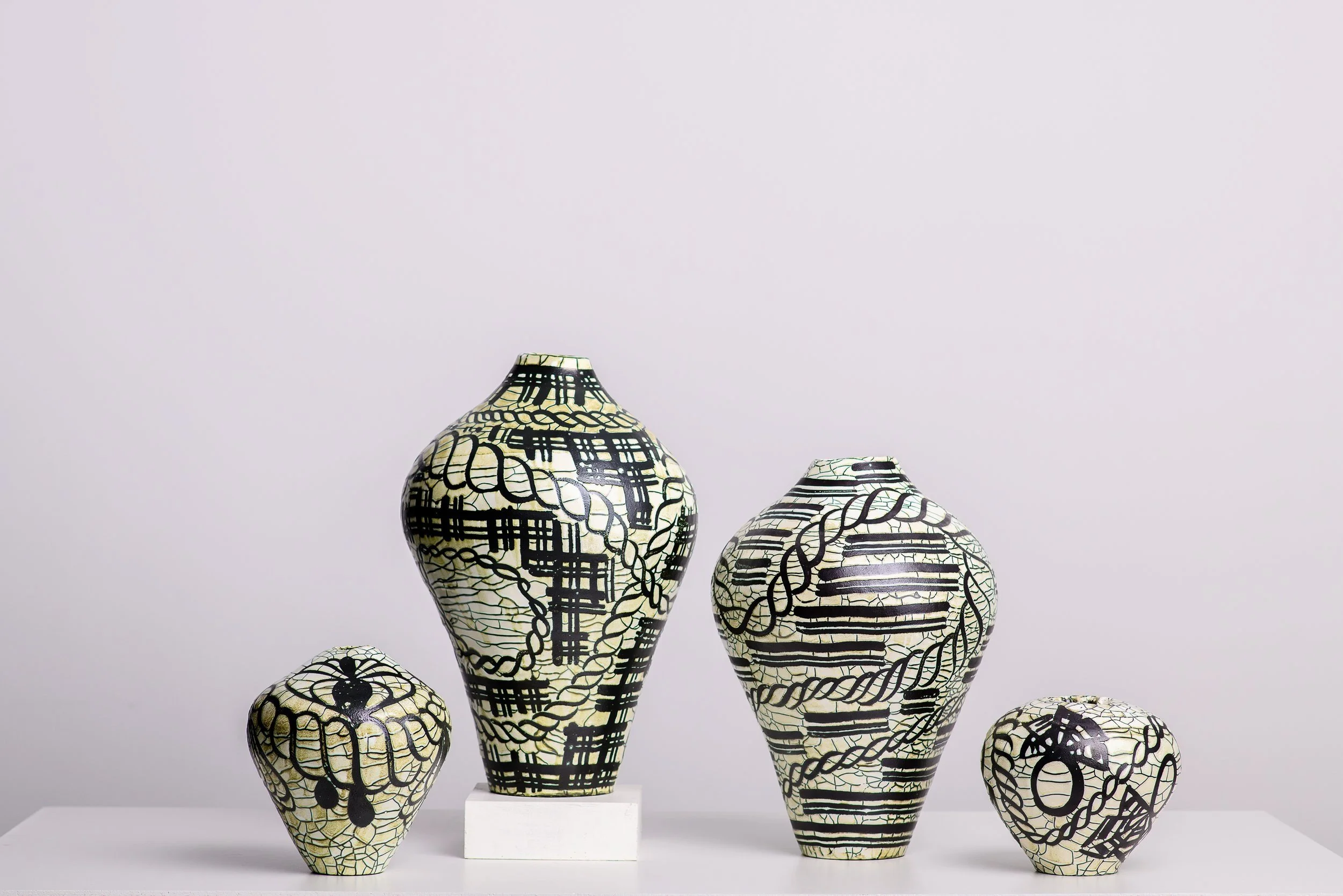 Whiteware With Ropes and Stripes
