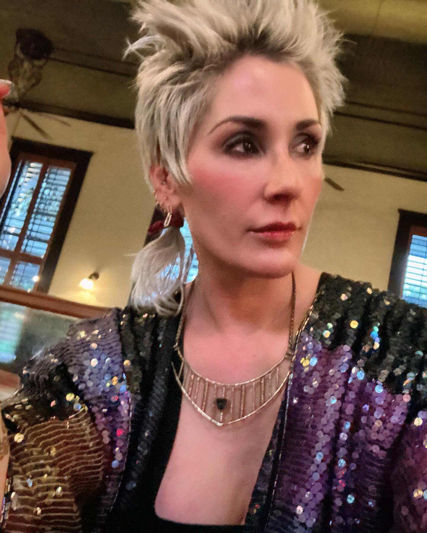 At my absolute favorite restaurant tonight, wearing my mother&rsquo;s sequin jacket, feeling very slay.  The daughter I never had was going to be named Sequin.  Anyhow, &ldquo;Don&rsquo;t bother telling what the oysters are called.  I won&rsquo;t rem