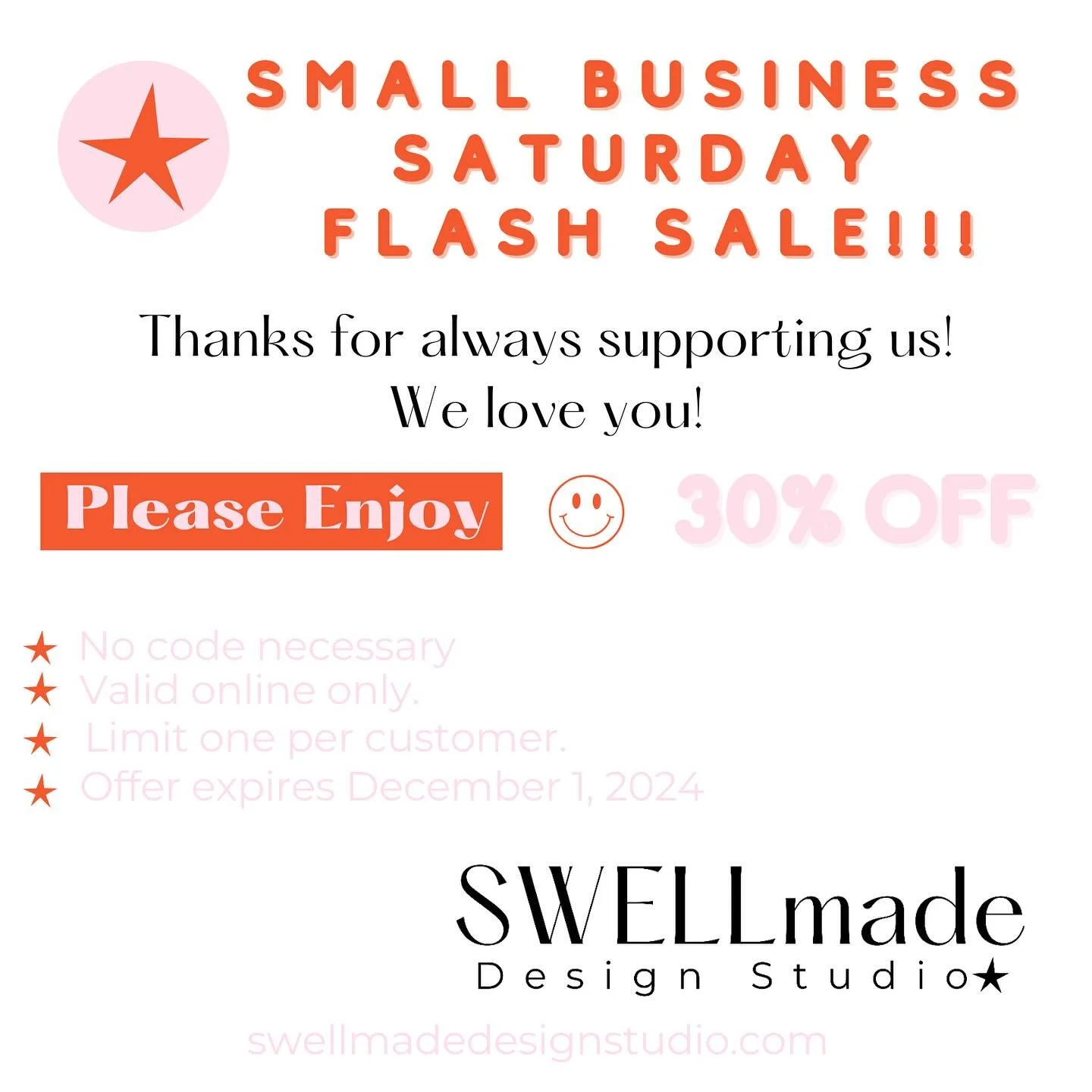 FLASH SALE! Everything on our website is 30% off until midnight! No code necessary! We love and appreciate everyone for sticking by us! We are two busy moms who make most everything we sell and we know sometimes we get busy and disappear but you all 