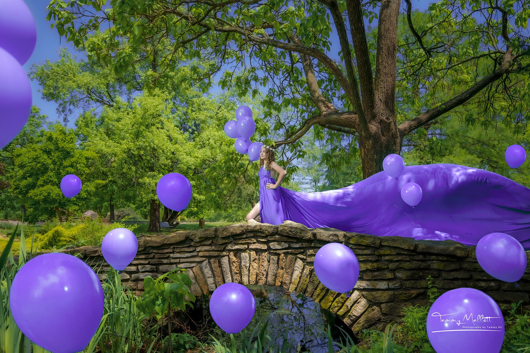 1 Piece Purple Flying Dress