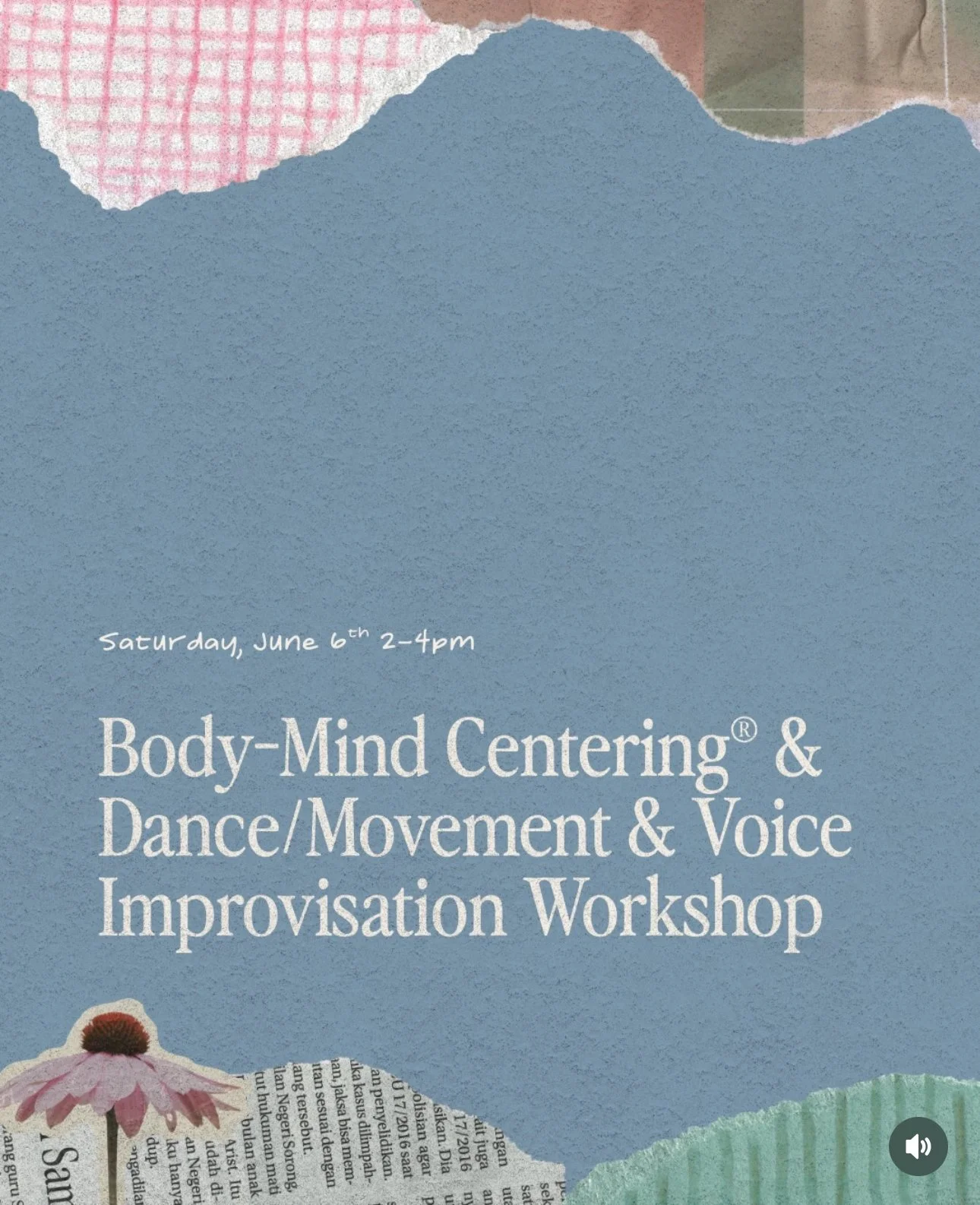 Body-Mind Centering® &amp; Movement Voice Imagination Improvisation Workshop