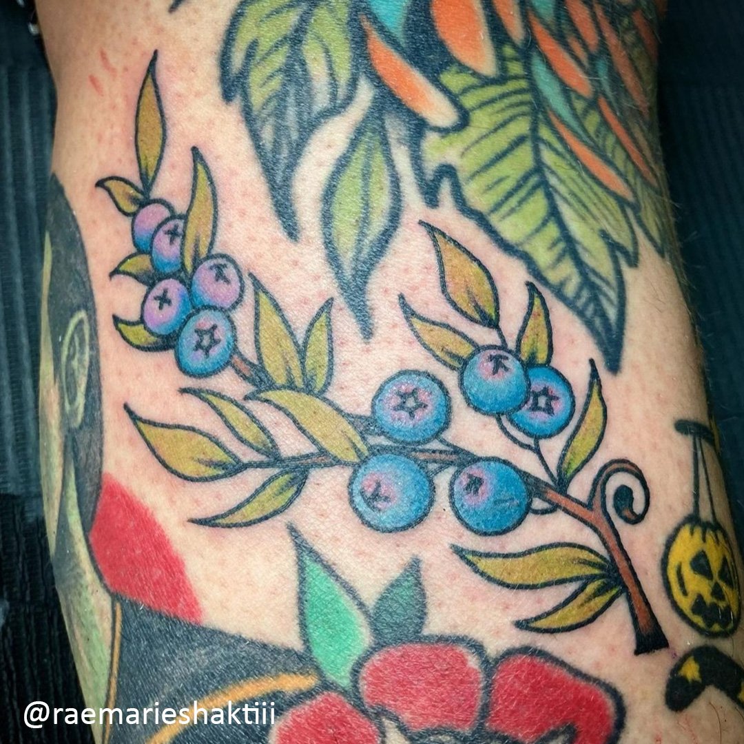 Eddy on Instagram Blueberries for Shayleigh flttattoostudio Image  Description Image 1 a black and grey etching tattoo on the top side of  the forearm of a blueberry branch At the top part