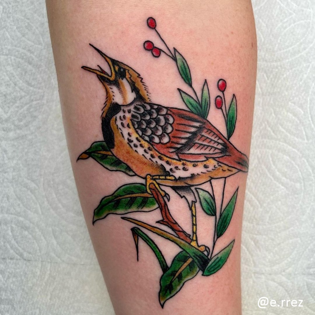 Western Meadowlark  Prairie Rose  Tattoo design MP 2013  Flickr