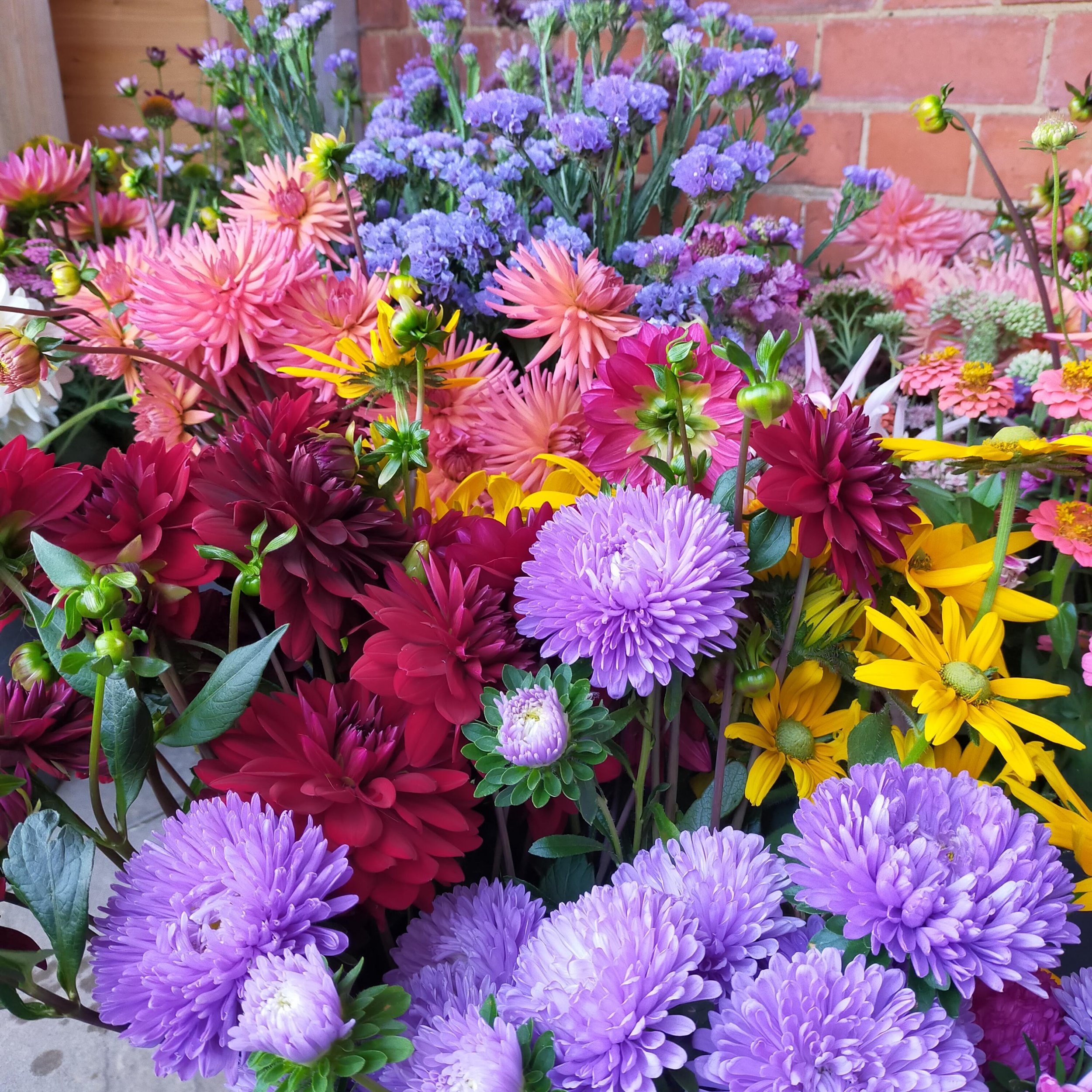 Buckets of blooms 