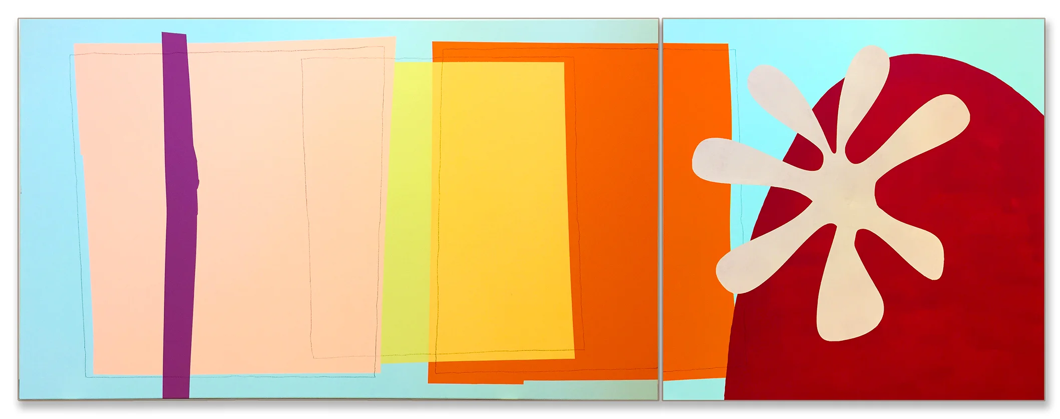 Field of Color 1805_05 Acrylic on canvas - Diptych 36 x 84 inches