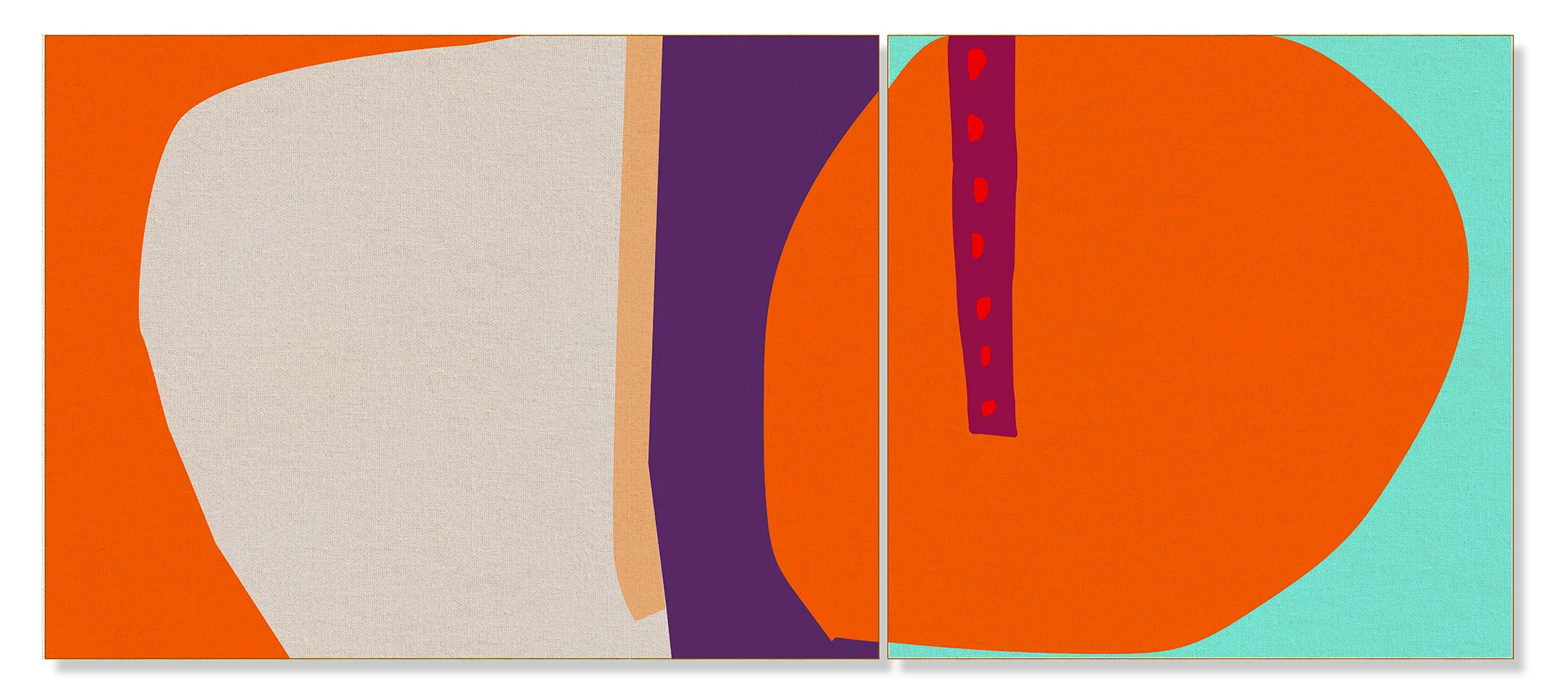 Field of Color 1810_02 Acrylic on canvas - Diptych 36 x 84 inches