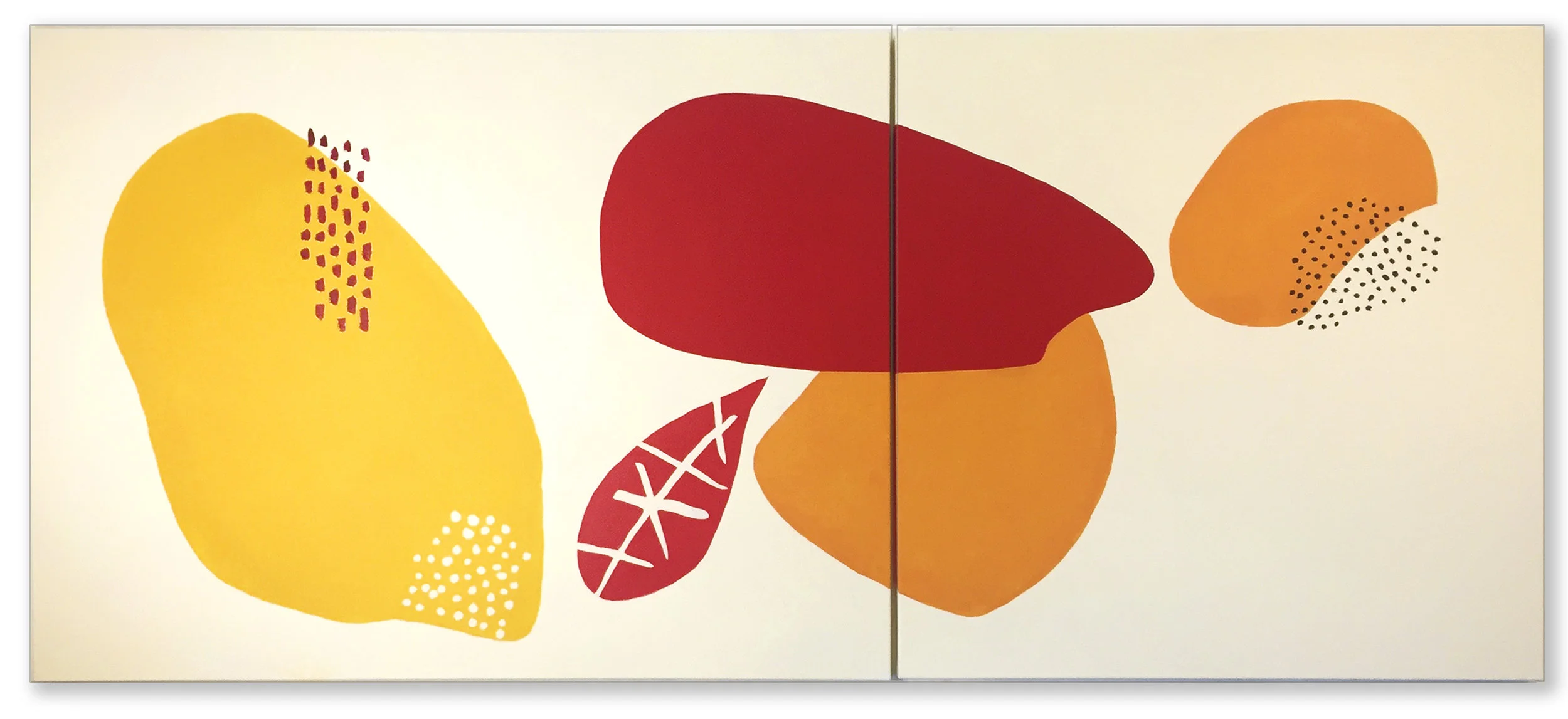 Field of Color 1910 Acrylic on canvas - Diptych 36 x 84 inches