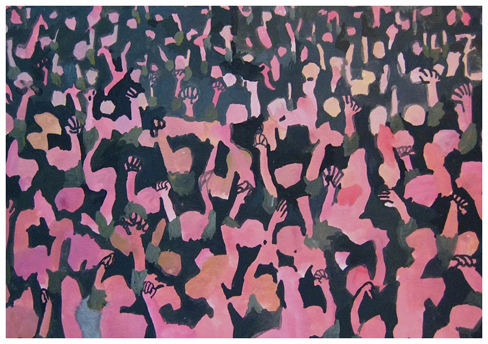 Pink, 2008 gouache on paper 7 x 10 in.