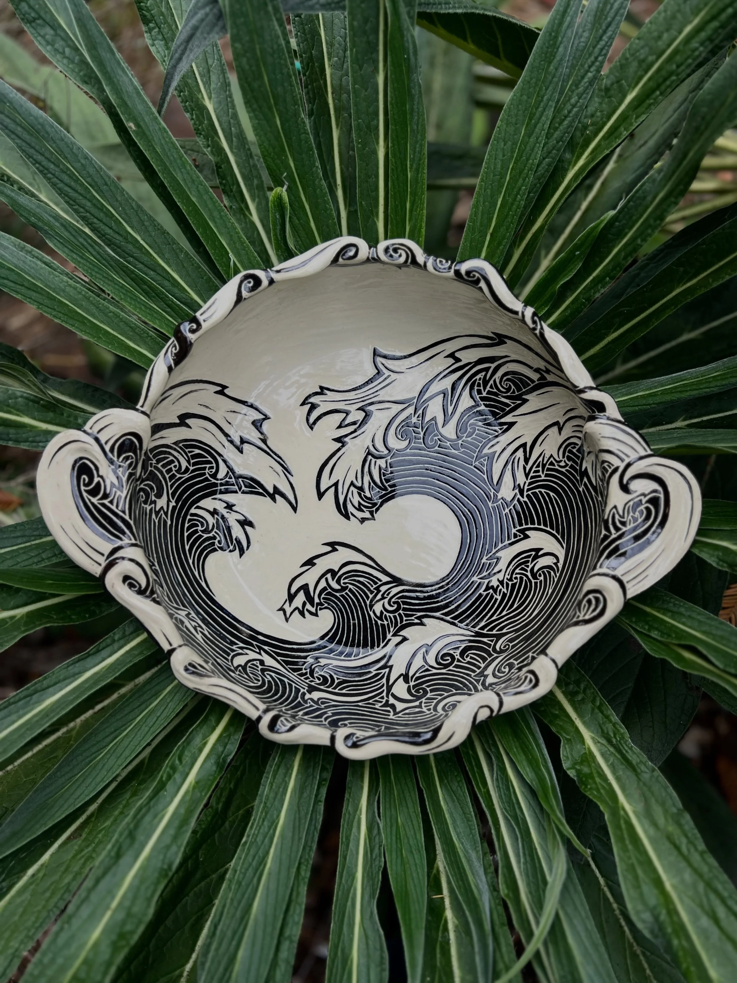 I discovered that my echium was excellent at holding up my new pots!  Come see them in another redwood setting: Kings Mountain Art Fair, Woodside Ca.  The van is all packed and ready to go.  Just have to pick my favorite black and white dresses to we