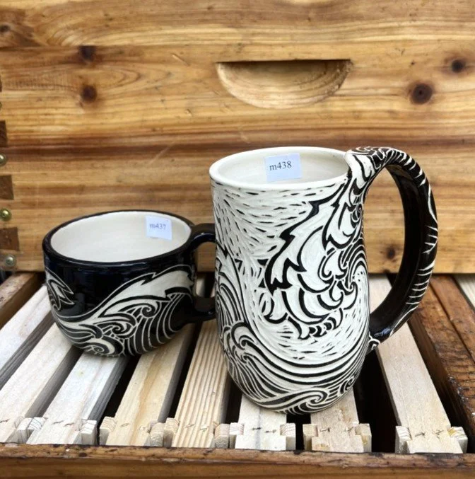 Wave Mugs (tall & short)