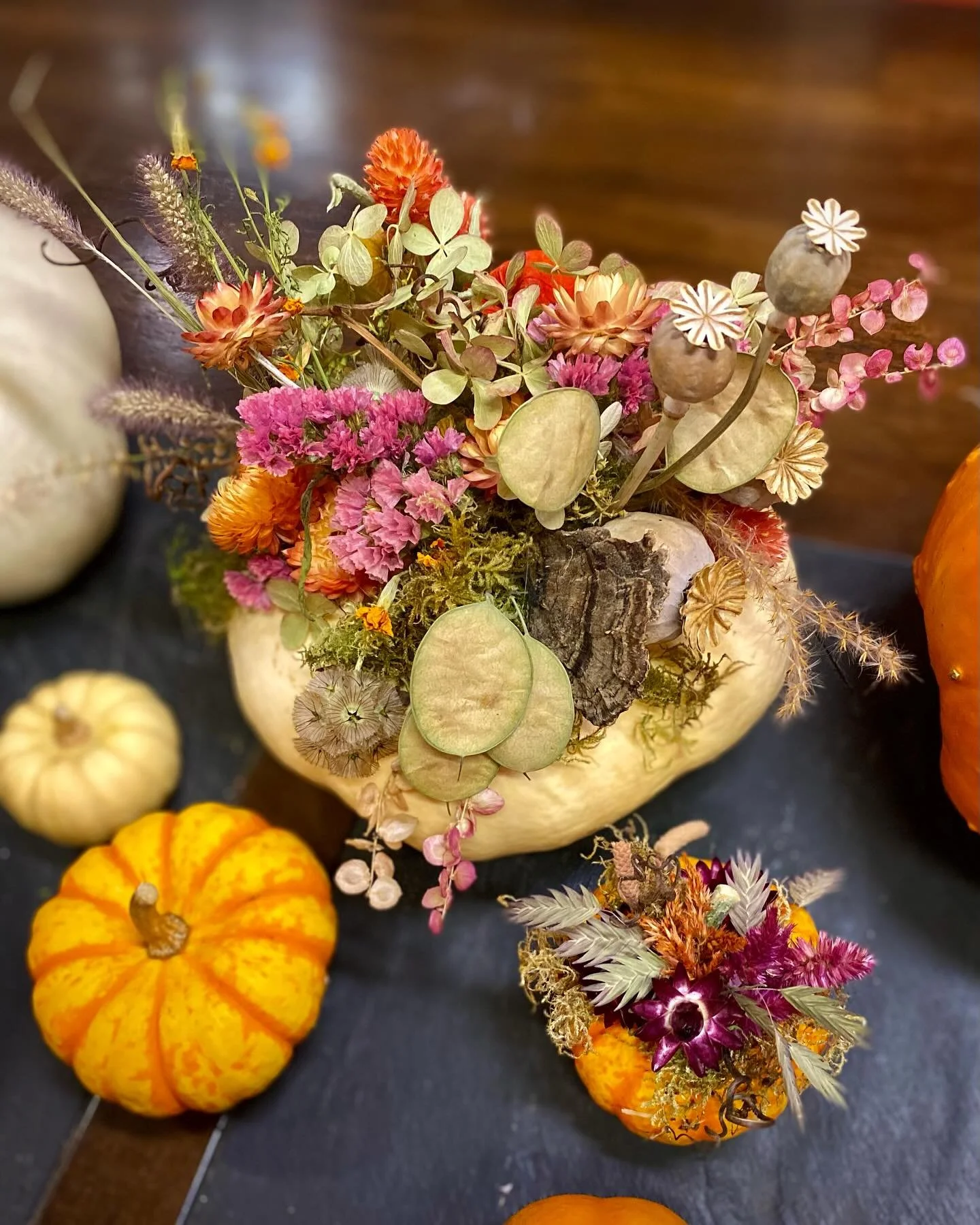 Last call for the pumpkin workshop this Friday evening! I have 3 spots left.

Here&rsquo;s the deets:

- we&rsquo;ll be in our cozy shop with heat, hot drinks and cookies.

- you&rsquo;ll make a beautiful pumpkin centerpiece (6&rdquo;-8&rdquo; wide).