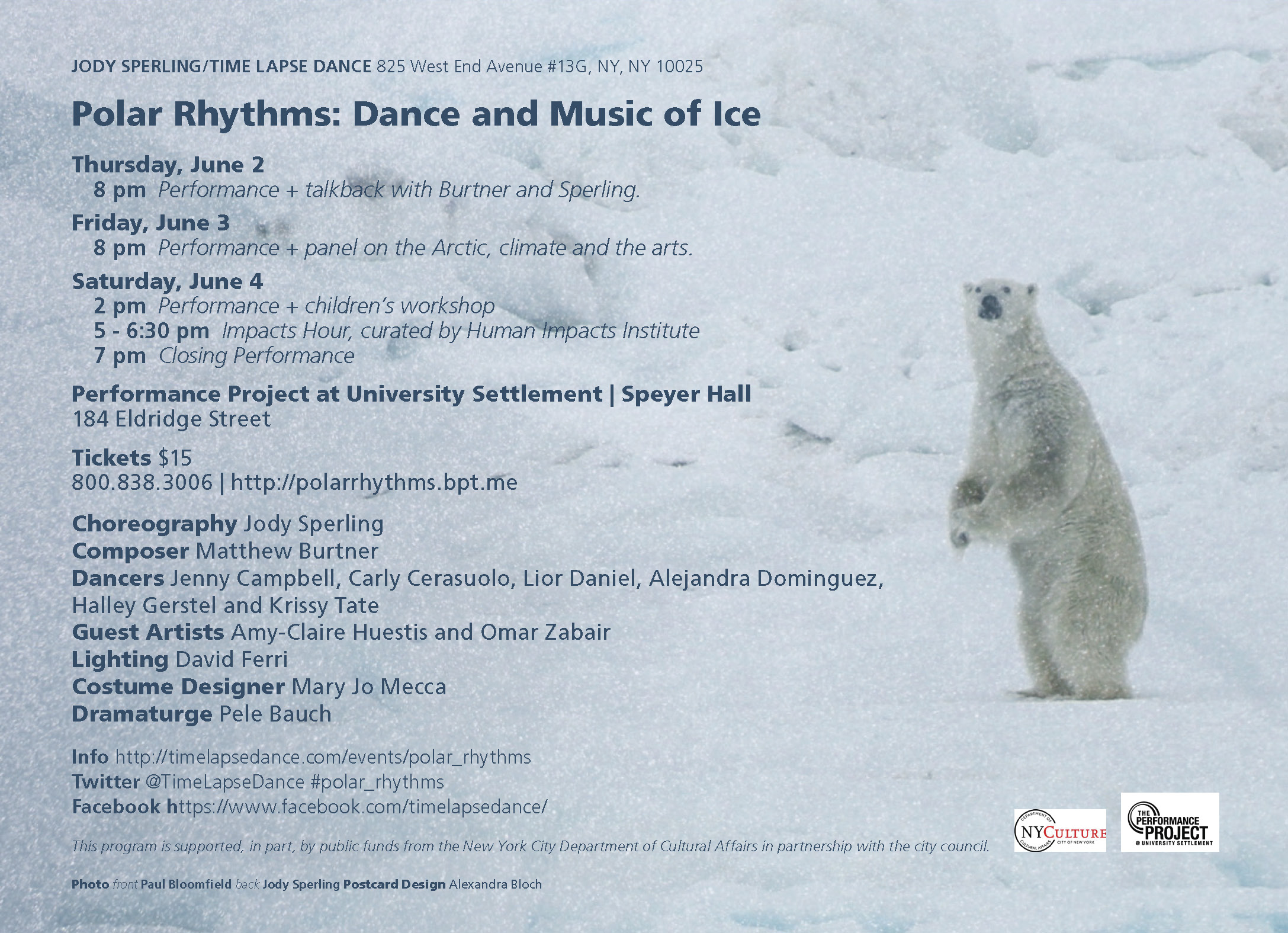 Polar Rhythms Dance Performance Promotion (back)