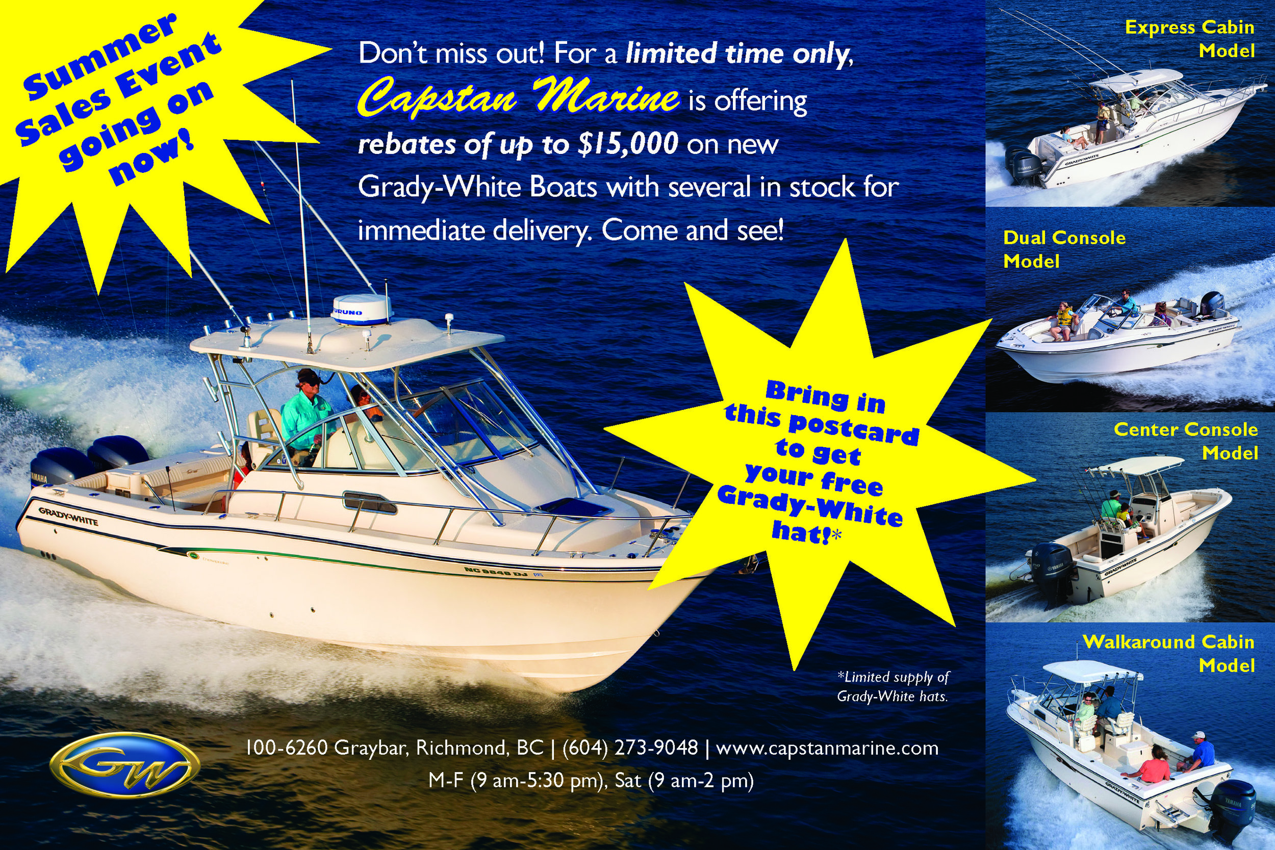 Grady-White Boats Sale Promotion (front)