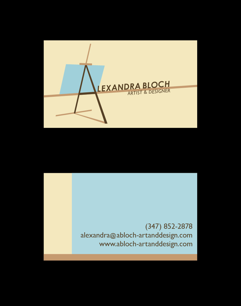 Alexandra Bloch Art and Design Business Card