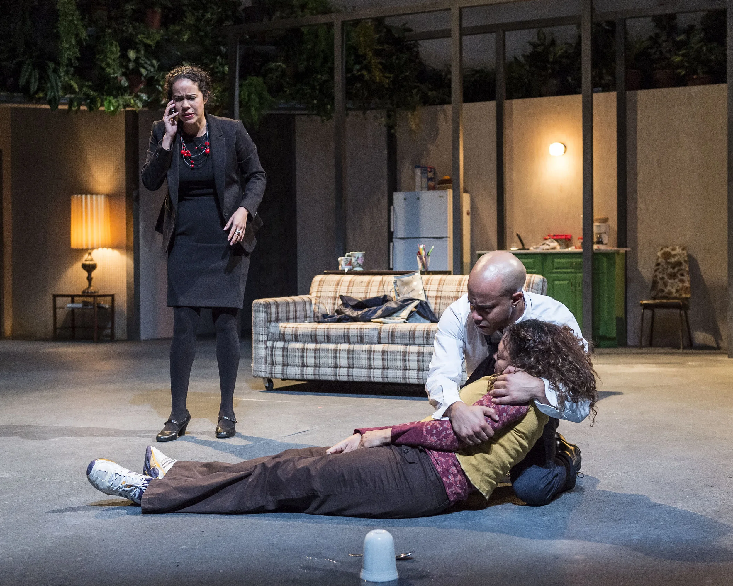 WATER BY THE SPOONFUL by Quiara Alegria Hudes Center Theater Group - Mark Taper Forum February 2018 Direction Lileana Blain Cruz Sets Adam Rigg Costumes Raquel Barreto Lighting Yi Zhao Sound Jane Shaw Video Hannah Wasileski