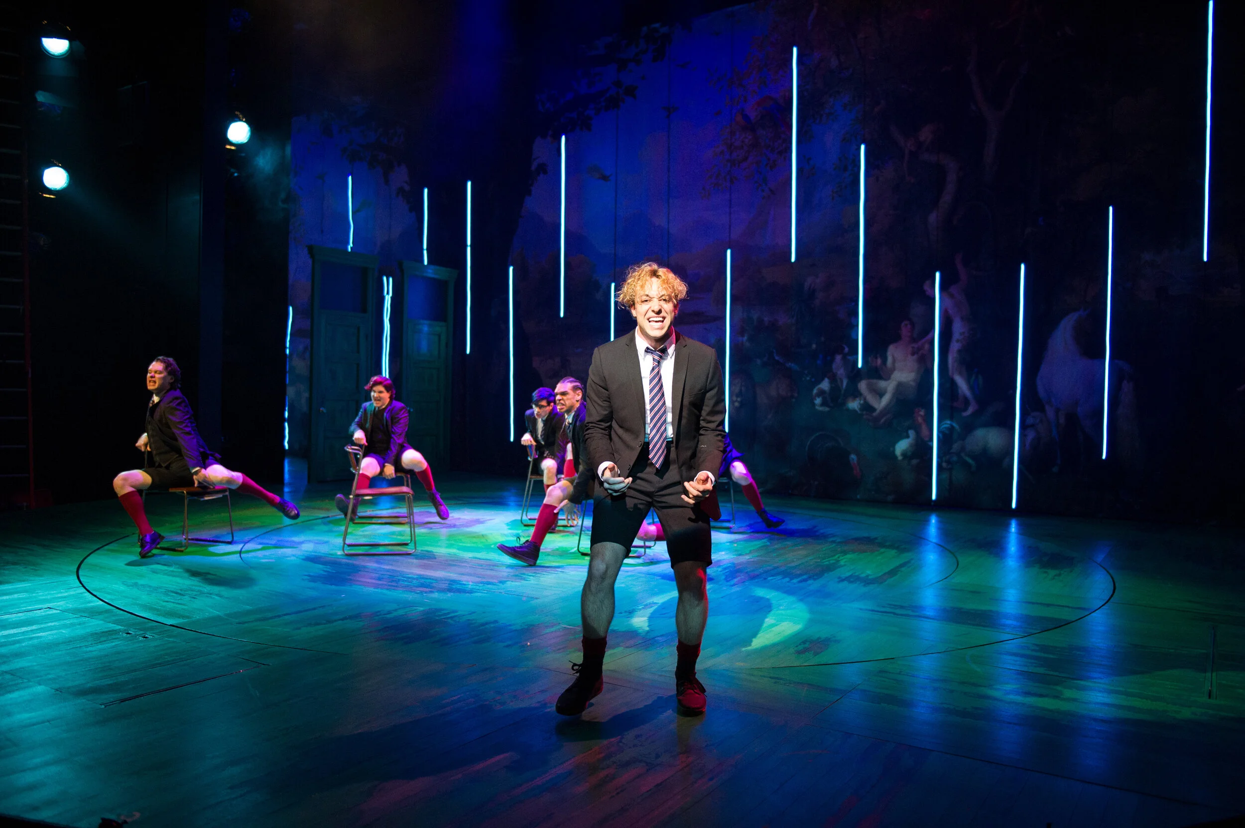 4. [L-R] Evan Daves (Melchior), Christian Montgomery (Hanschen), Carson Collins (Georg), Michael J. Mainwaring (Otto), and Sean Watkinson (Moritz)_SPRING AWAKENING at Round House Theatre_Photo by C. Stanley Photography.jpg