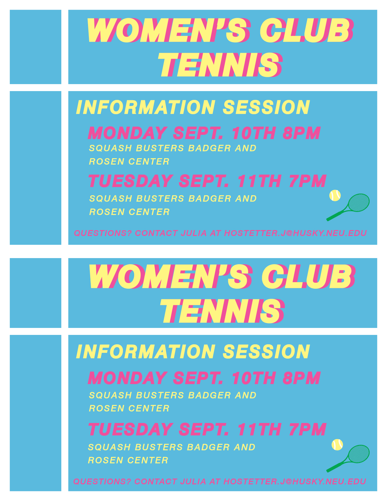 Club Tennis Women's Flyer