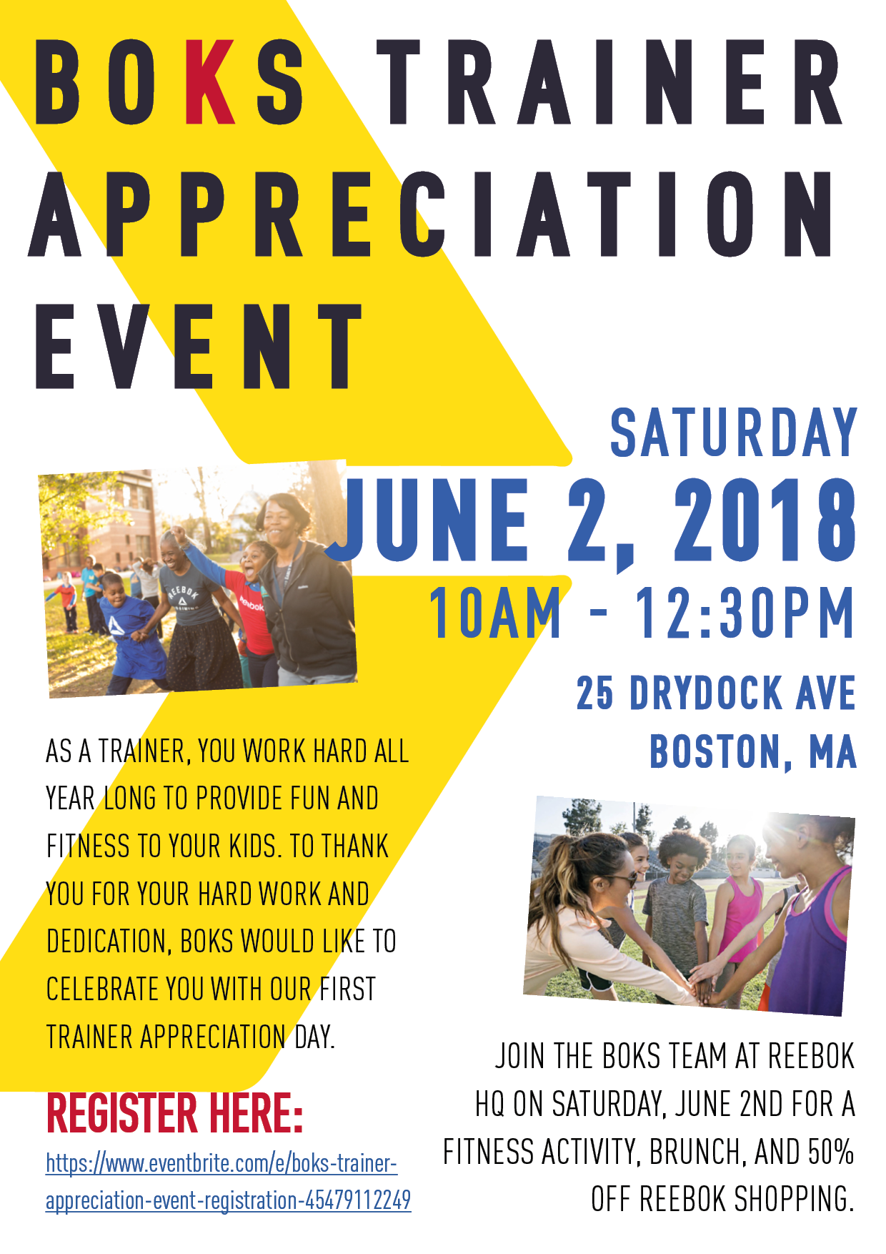 BOK Trainer Appreciation Event Flyer