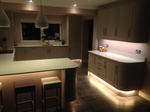 Lights installed to Kitchen Units