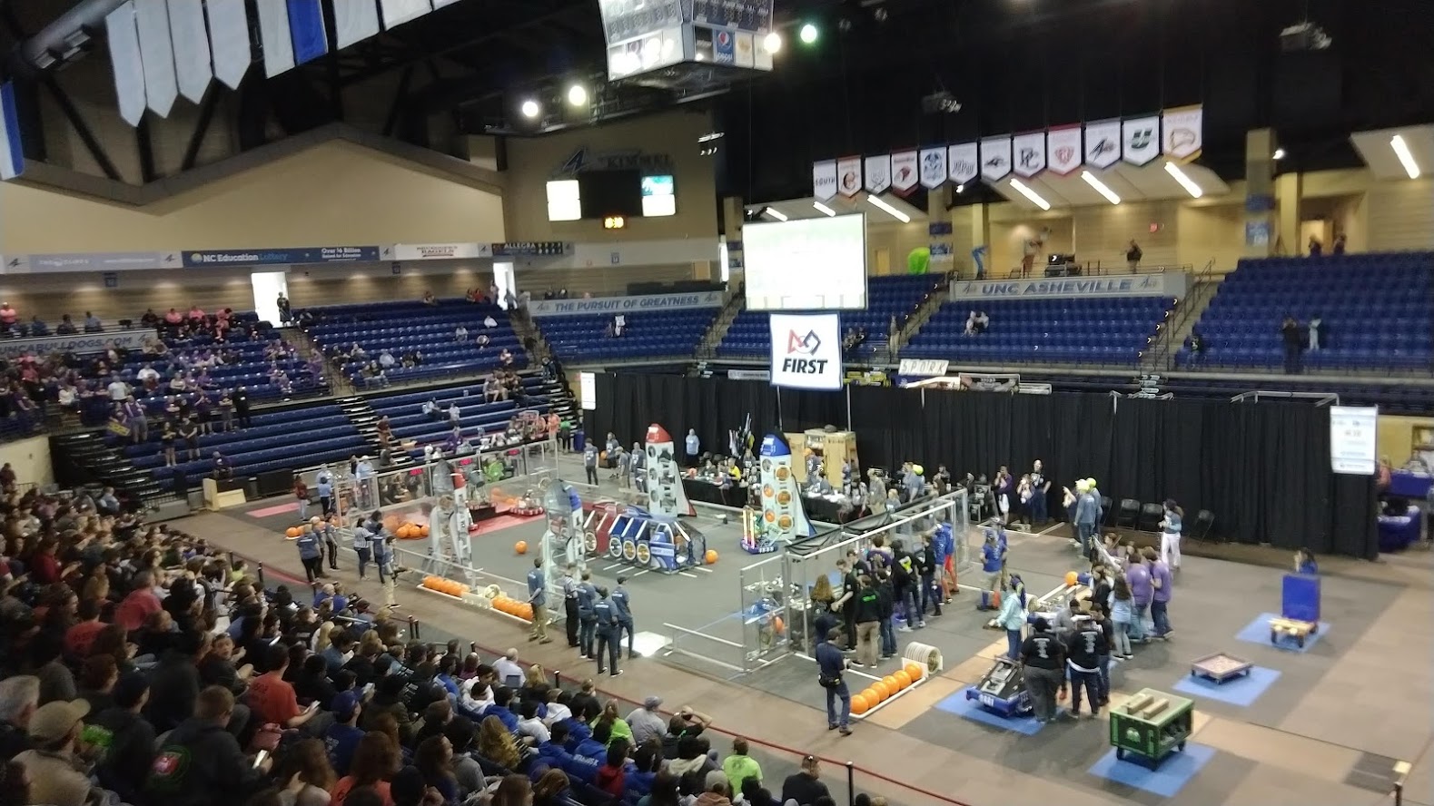 Hosted practice sessions for FIRST Robotics Competition teams, including Girls on Fire, and attended FRC competitions