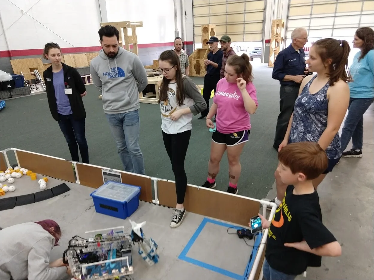Hosted practice sessions for FTC teams, including both Salem Academy teams (Sisters of the Motherboard and Code Sisters). Here they are demoing to the local IEEE group.