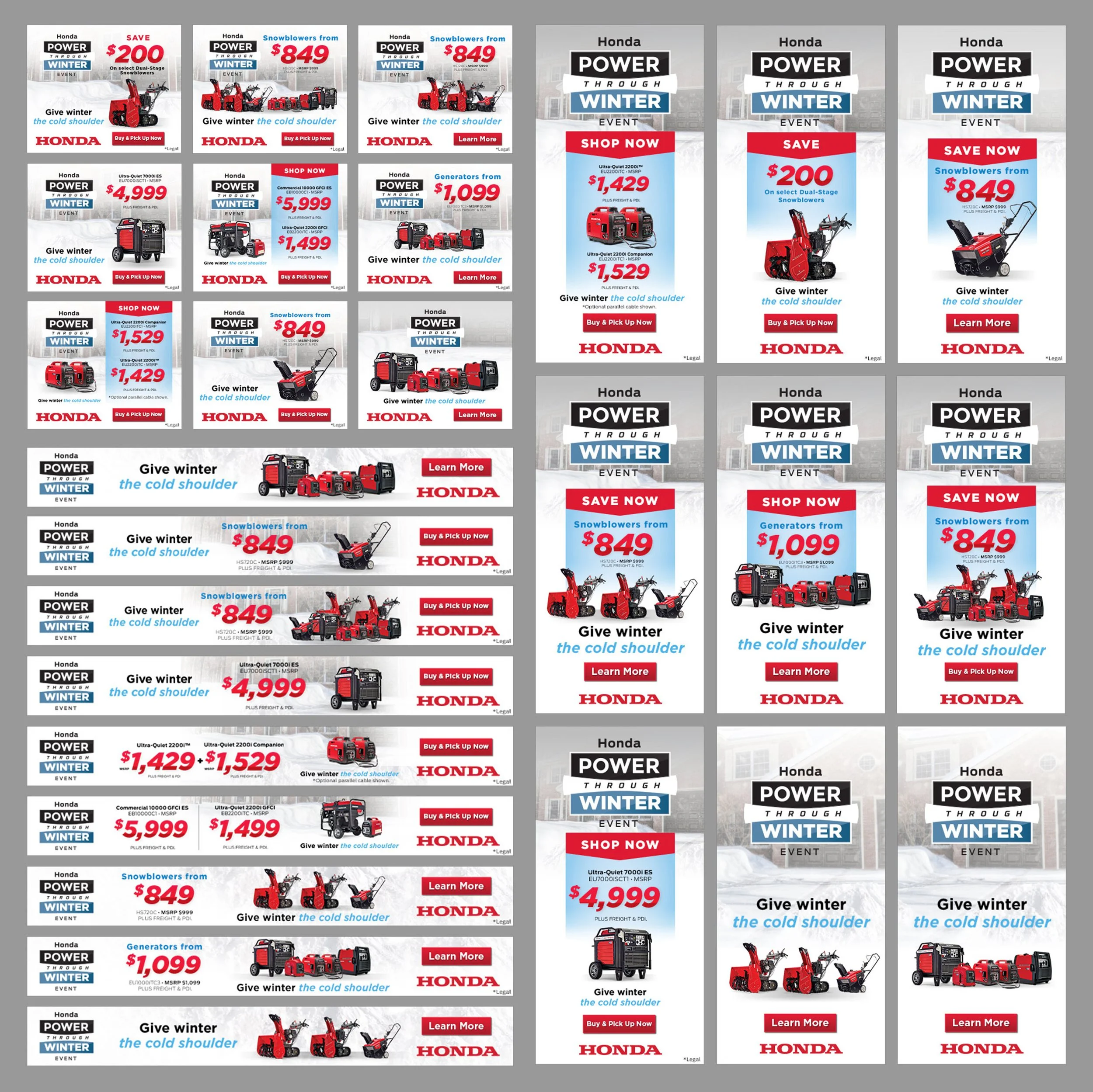 Power Through Winter - digital banners