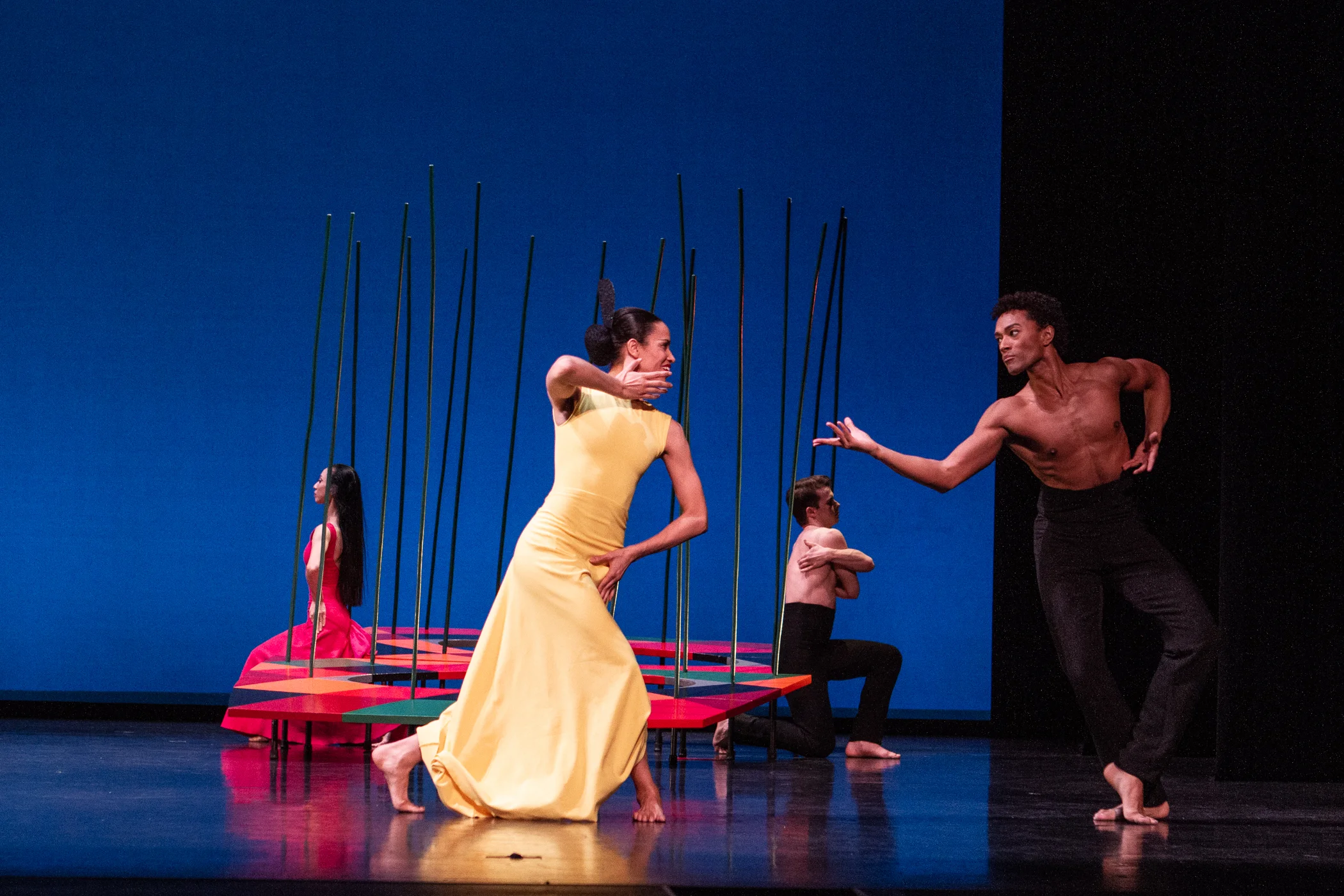 “Embattled Garden” is performed by Natasha Diamond-Walker, So Young An, Abdiel Jacobson, and Lloyd Mayor.
