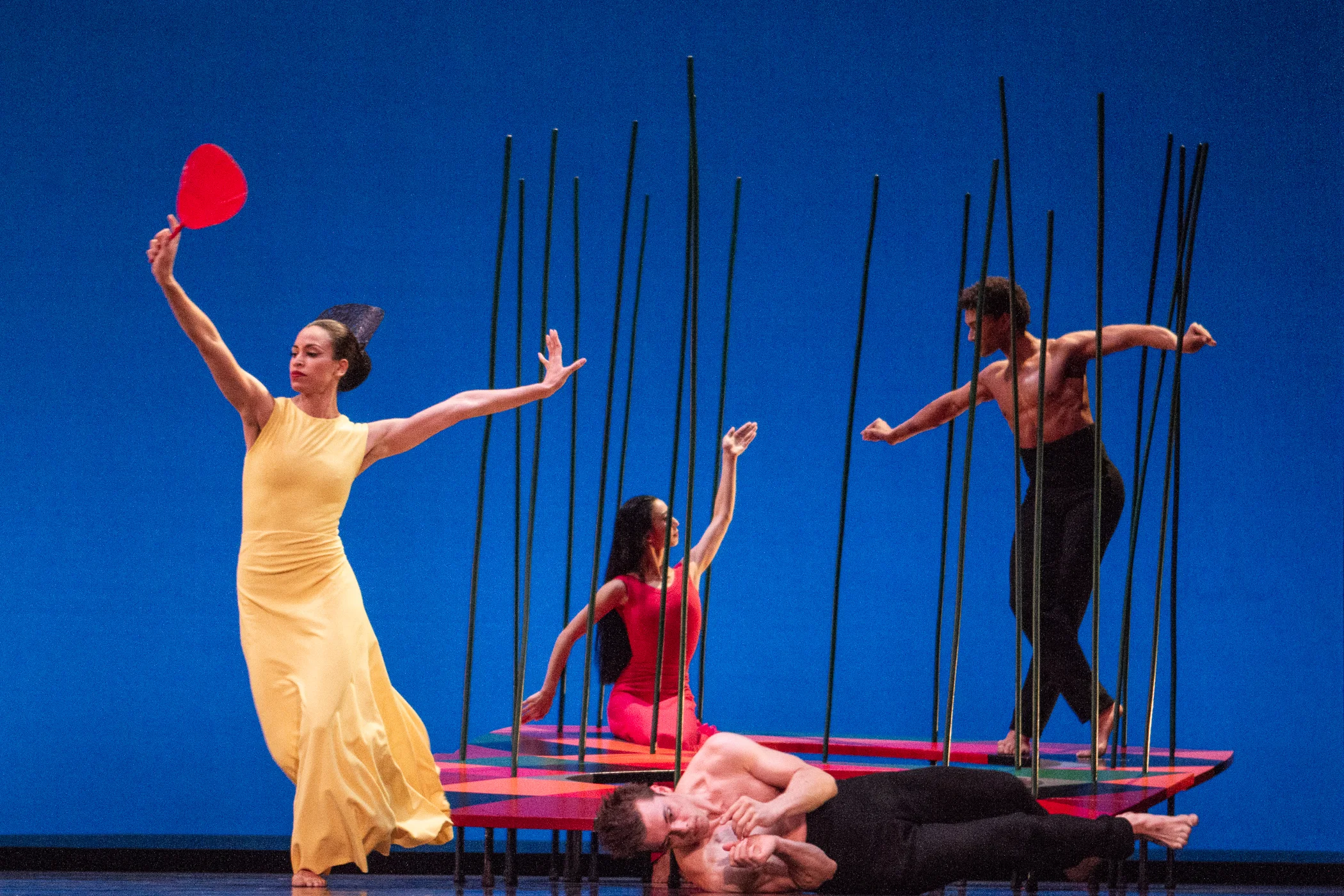“Embattled Garden” is performed by Natasha Diamond-Walker, So Young An, Abdiel Jacobson, and Lloyd Mayor.