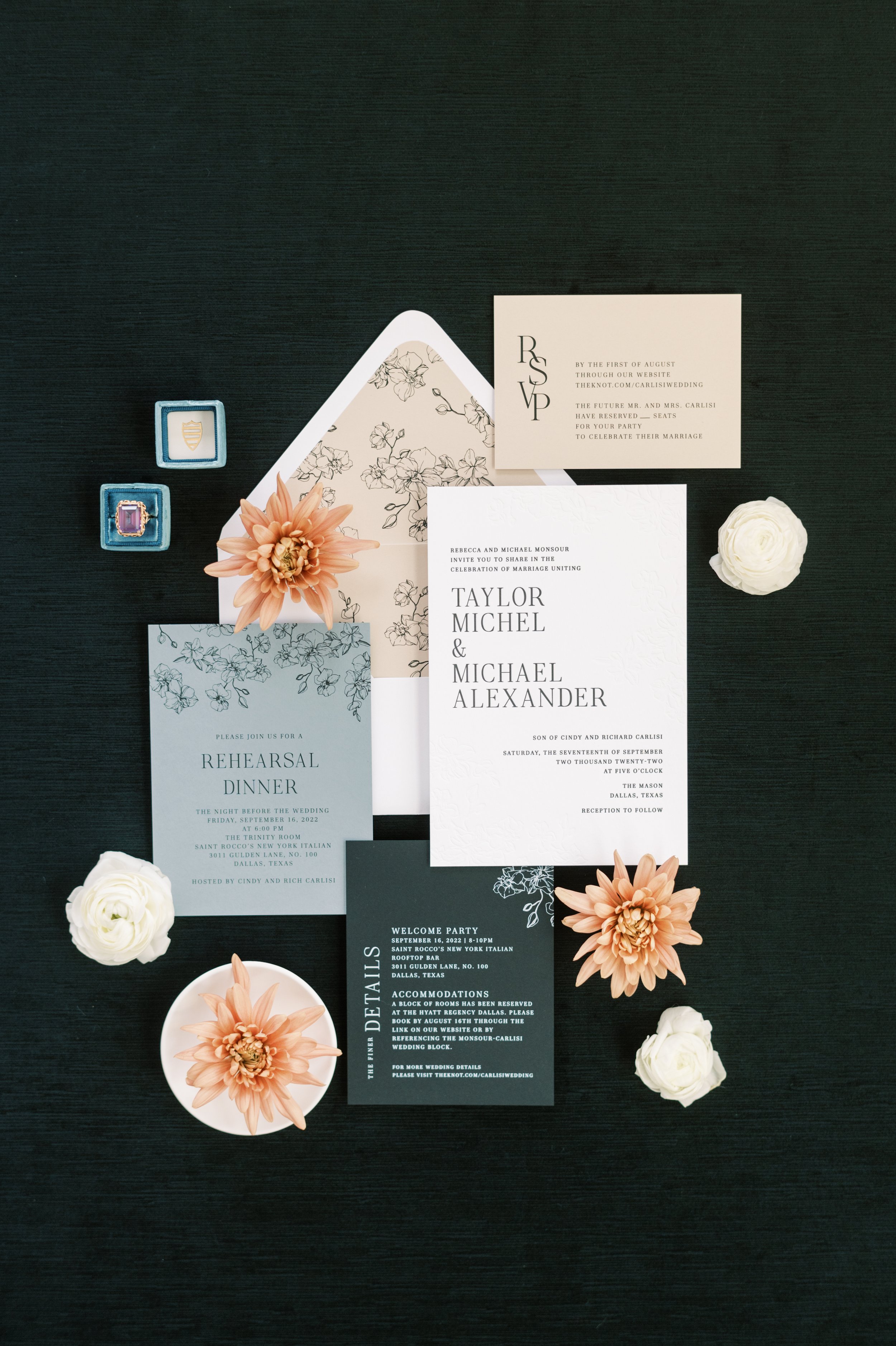 modern luxury wedding invitations
