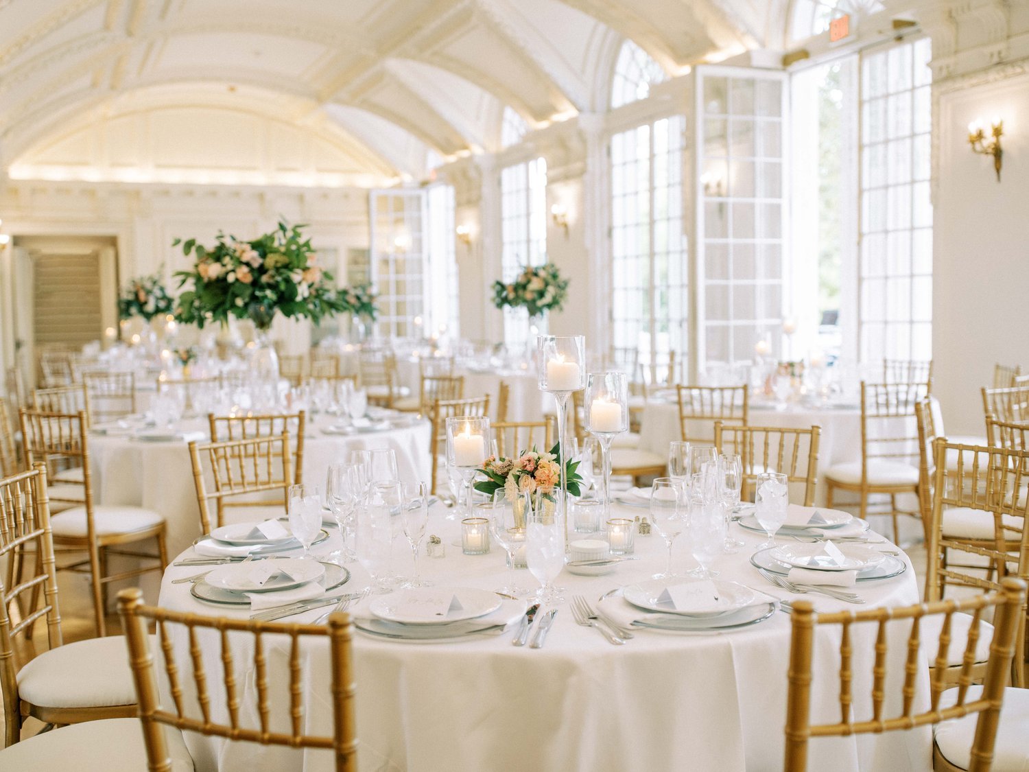 DAR Constitutional Hall Wedding reception tables