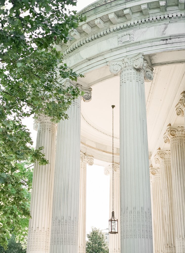 the grounds at a DAR constitution hall wedding 