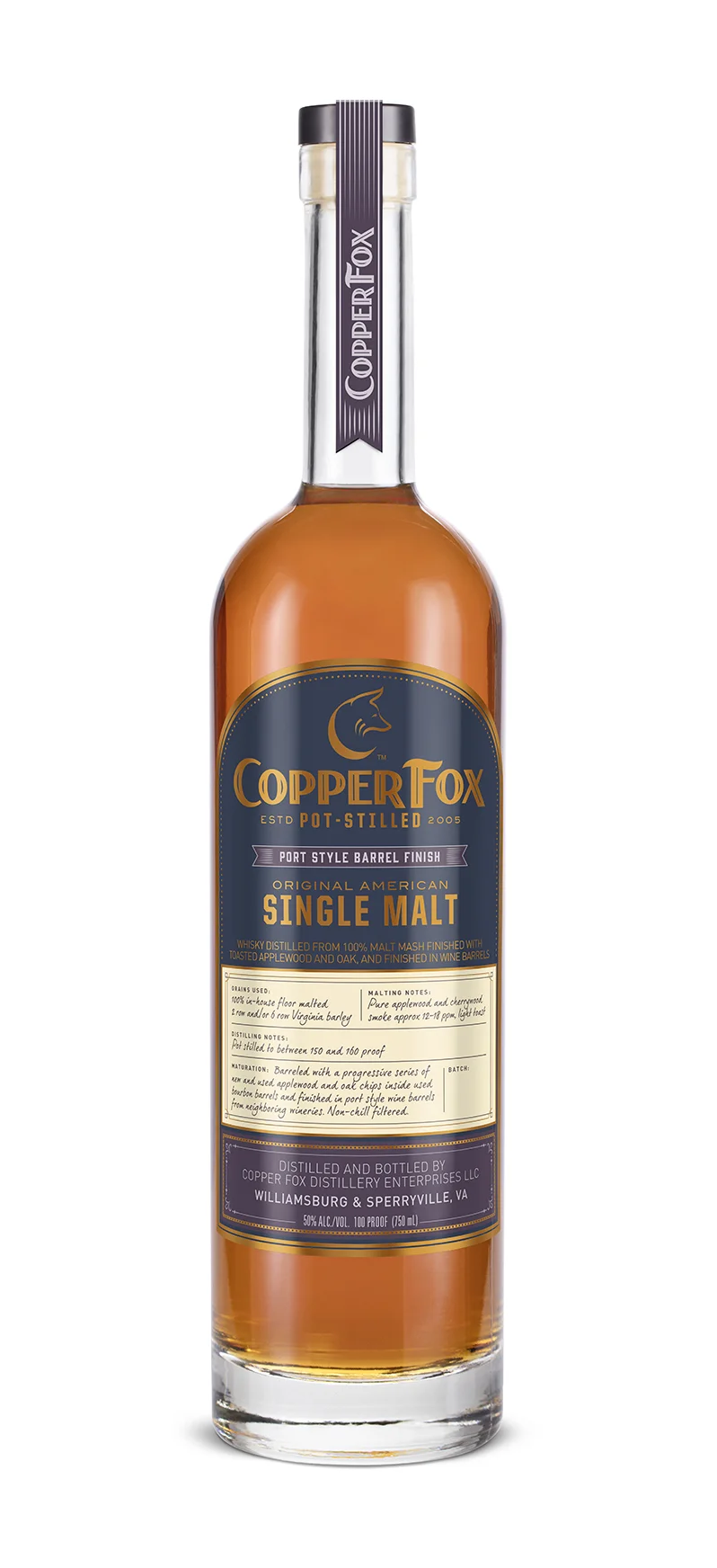 Copper Fox Distillery — Copper Fox Port Style Barrel Finish Single Malt