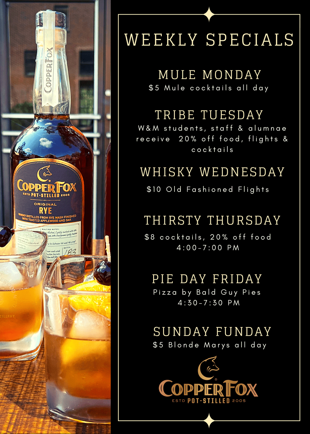 Copper Fox Distillery — Williamsburg Distillery