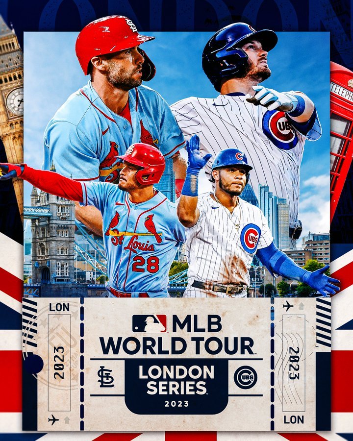 CARDINALS AND CUBS TO PLAY IN MLB LONDON SERIES 2023 PART OF NEW MLB WORLD  TOUR  BaseballSoftballUK