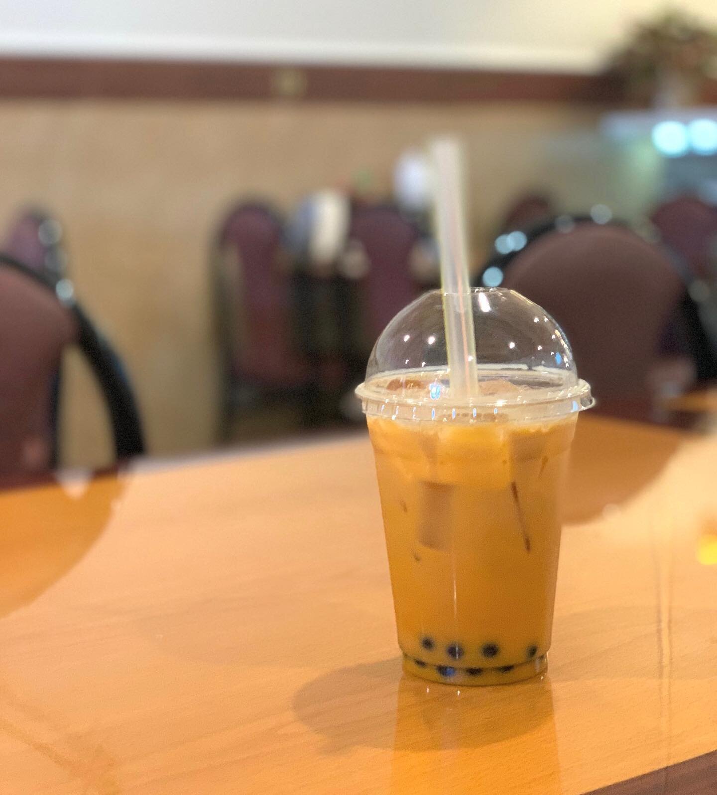 the only way to drink Thai iced tea is with boba, come try our new boba beverages! #thaiicedtea #boba #bobatea #raleigh #raleighfoodpics #raleighfoodies #raleighfood #raleighrestaurants #triangle #trianglefoodies #trianglerestaurant