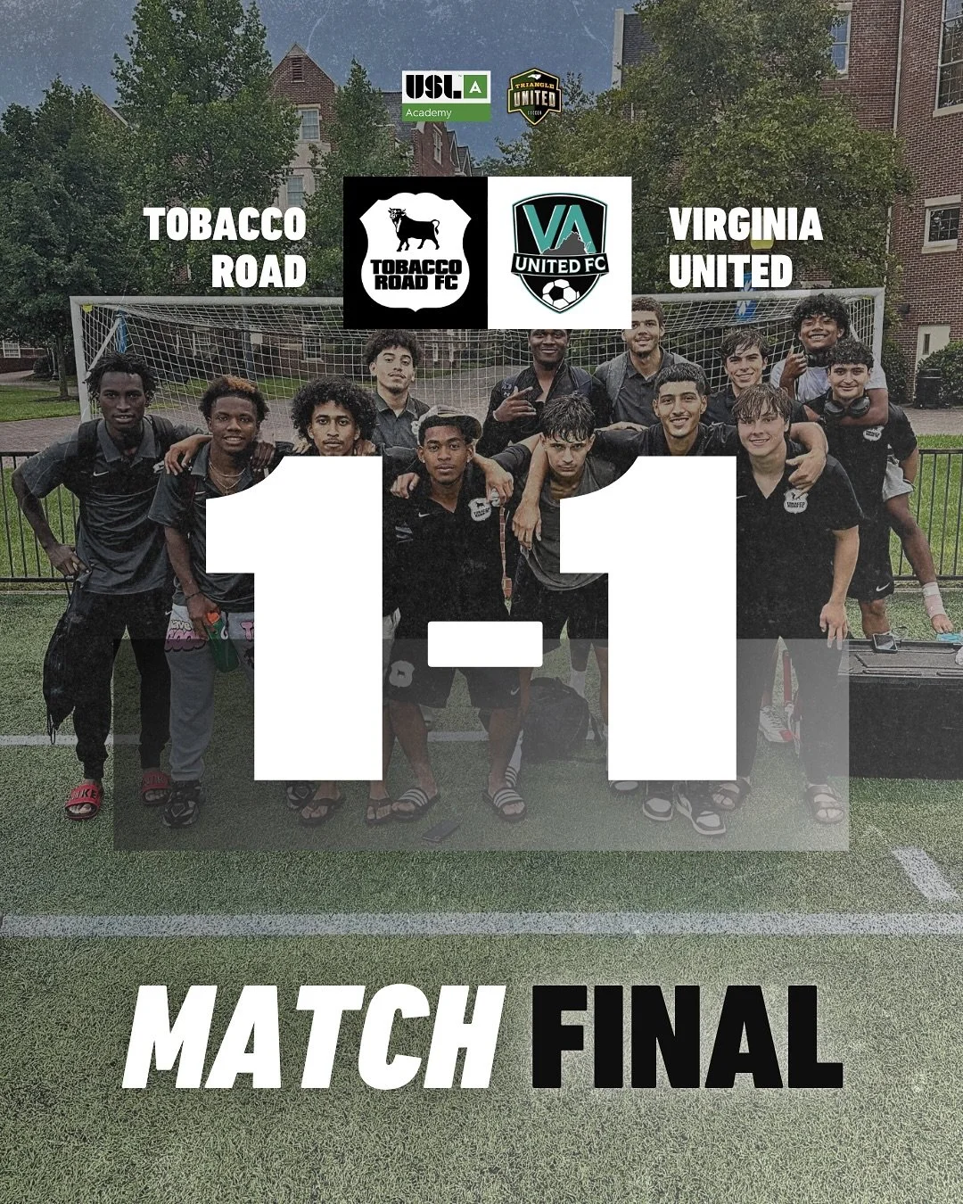 Rainy point secured to end our @usl_academy regular season. Thank you to our young bulls for their dedication, grit and a fantastic summer.
