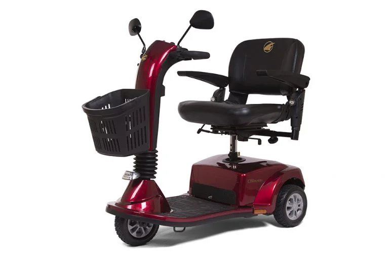 Golden Companion 3-Wheel Weight capacity of 350 lbs. Maximum speed of 4.5 mph & range of 15.5 miles 