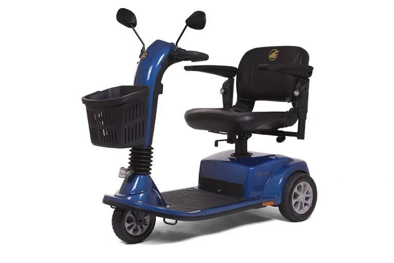 Golden Companion 3- Wheel Full Size Offers more legroom and foot room with a wider front deck and a stylish new design Weight capacity 400 lbs. Maximum speed of 4.5 mph and a range of 16.5 miles 40AH battery upgrade pack available