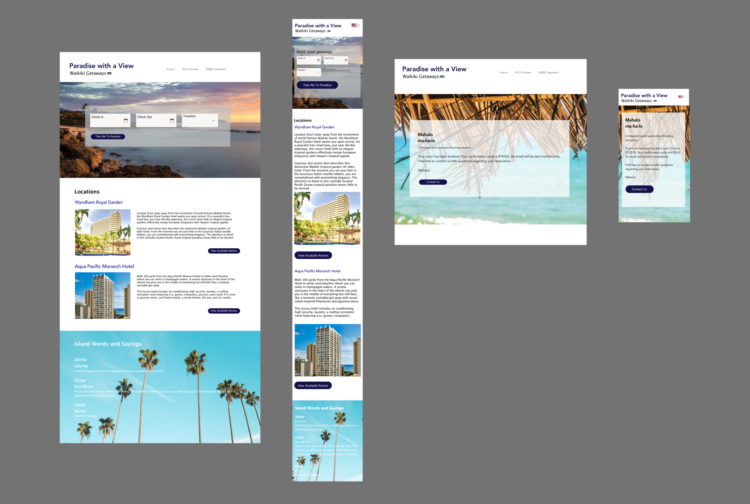 Paradise with a View - Responsive App