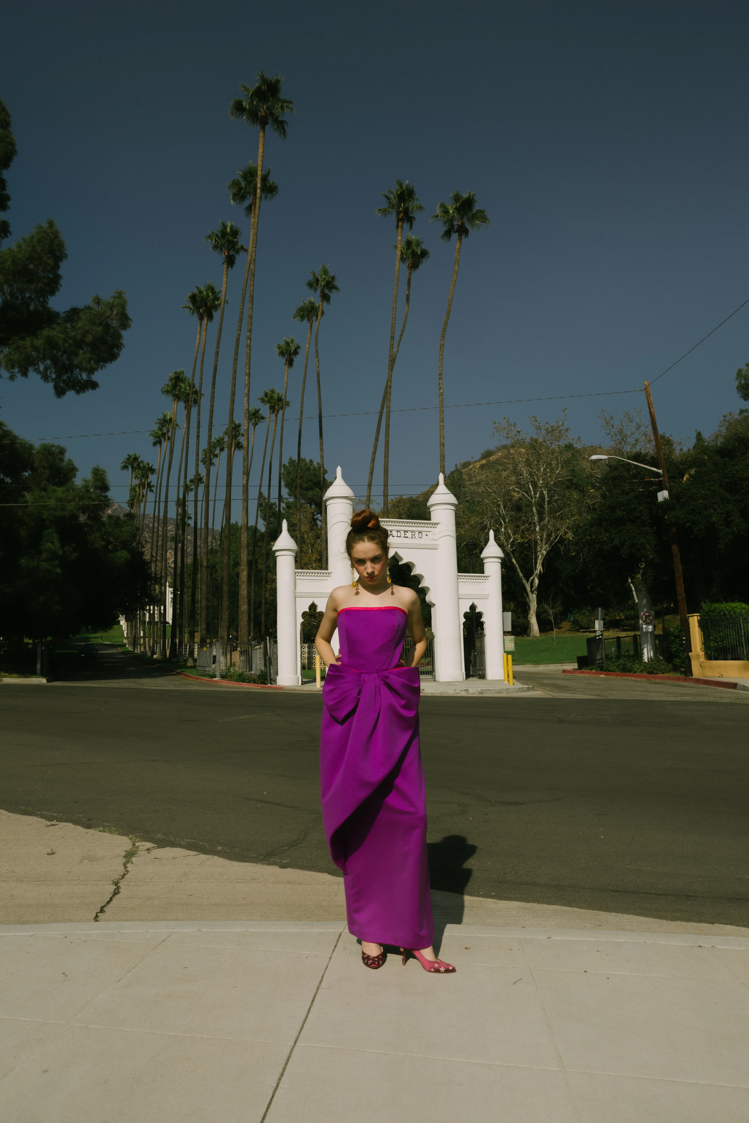 Strapless evening gown from Victor Costa