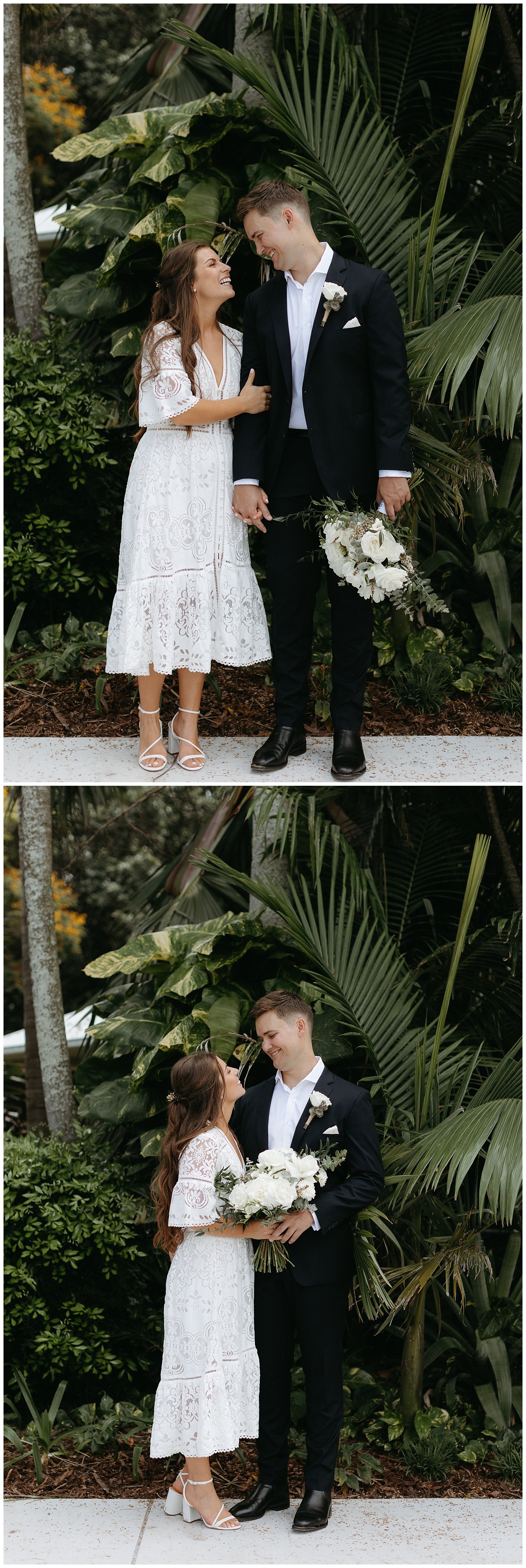 A micro wedding at New Farm Park in Brisbane