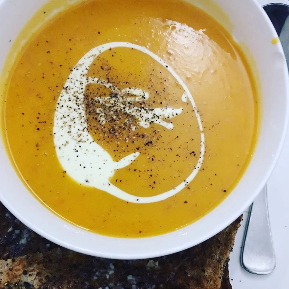 Roast Pumpkin and Bacon Soup! 