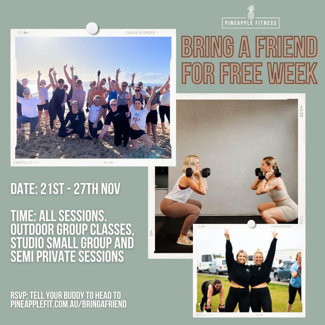 OUR FINAL BFF WEEK FOR THE YEAR! 

We are so grateful to have such amazing woman in Newcastle in our community! The best ladies in Newcastle train here, in our humble opinion. We have served hundreds of people and helped them achieve their fitness an