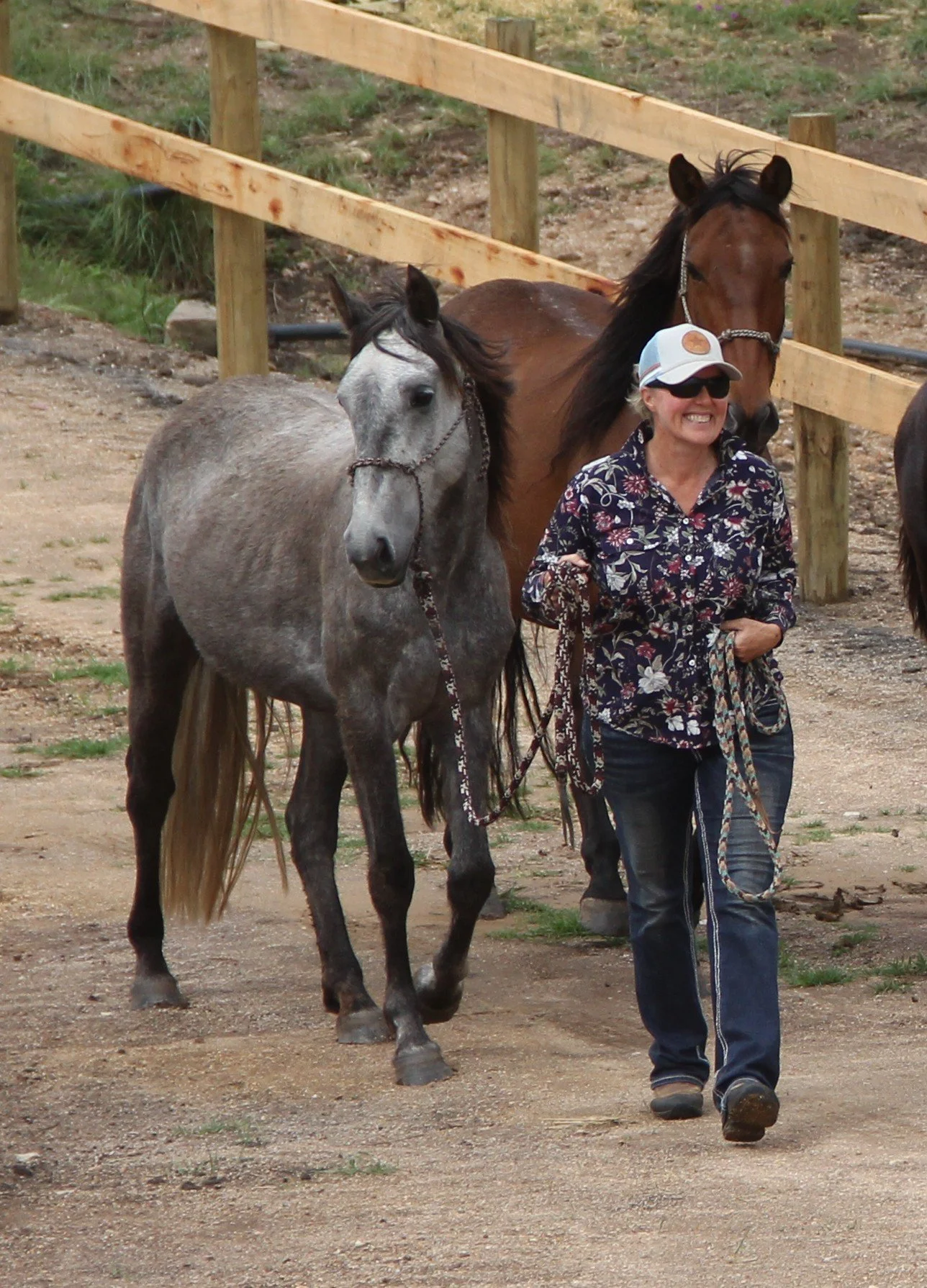 Me smile Freya and Louis new padock.JPG