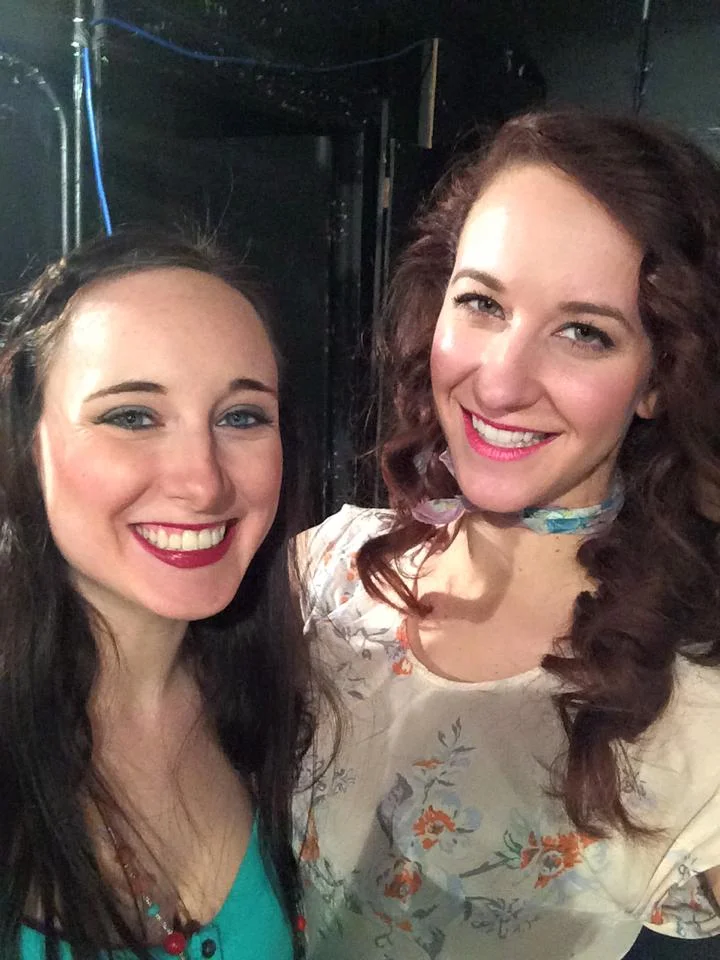 Backstage at Scapino! Callie Rose Hanau, Claire Buchignani