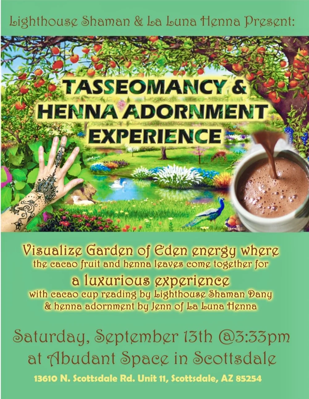 Tasseomancy & Henna Adornment Experience