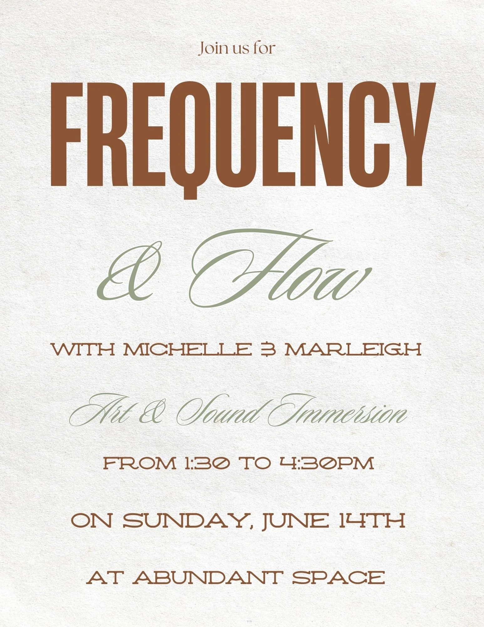 Frequency &amp; Flow